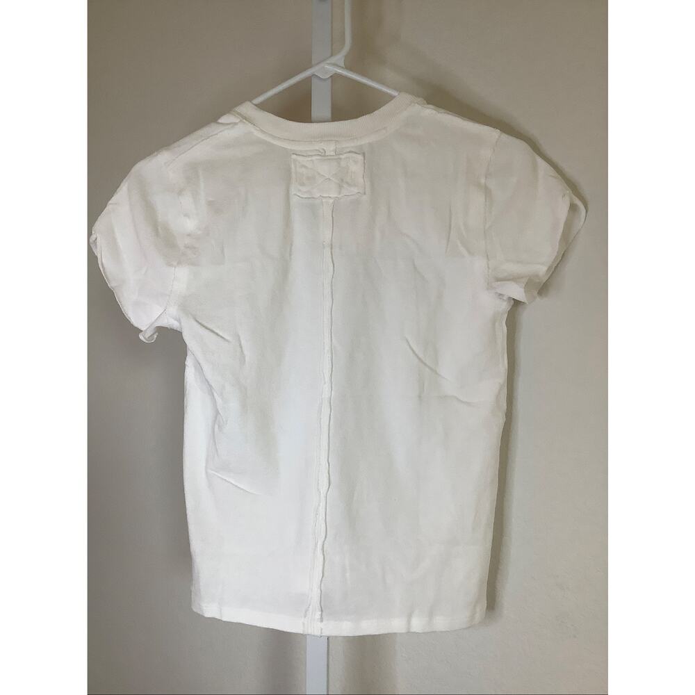 We The Free People Women's Small White The Tee that Got Away T Shirt Y2K R7-7 - Picture 4 of 7